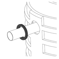 Gasket for graft shaft